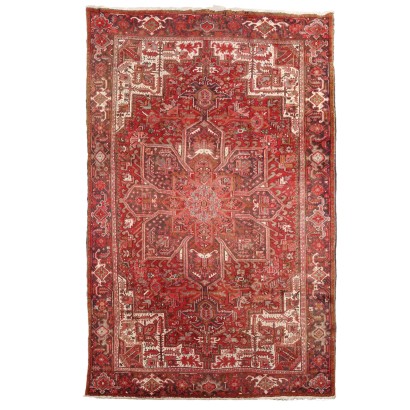Tapis Ancien Asiatique Coton Laine Noeud Gros Fait à Main