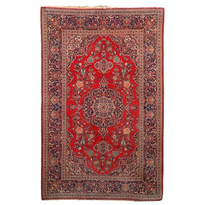 Tapis VintageAsiatique Coton Laine Noeud Gros Fait à Main
