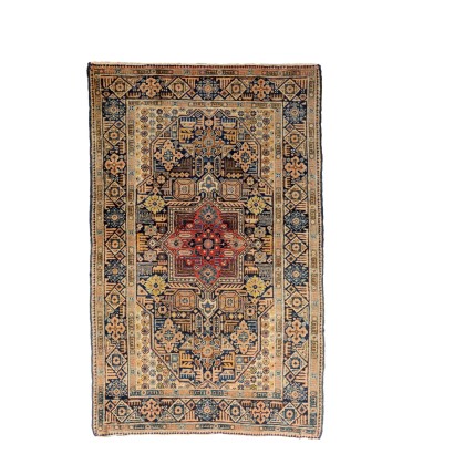 Tapis Manuel Tabriz Iran Coton Laine Noeud Gros Fait à la Main