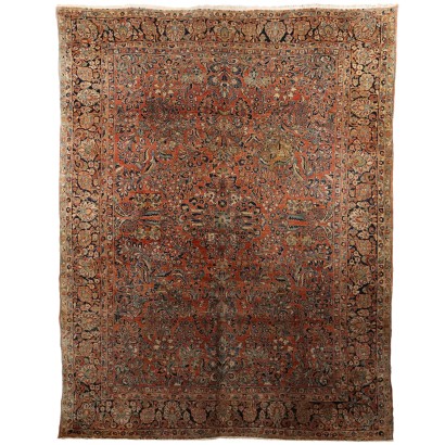 Tapis Vintage Asiatique Laine Noeud Gros Ameublement