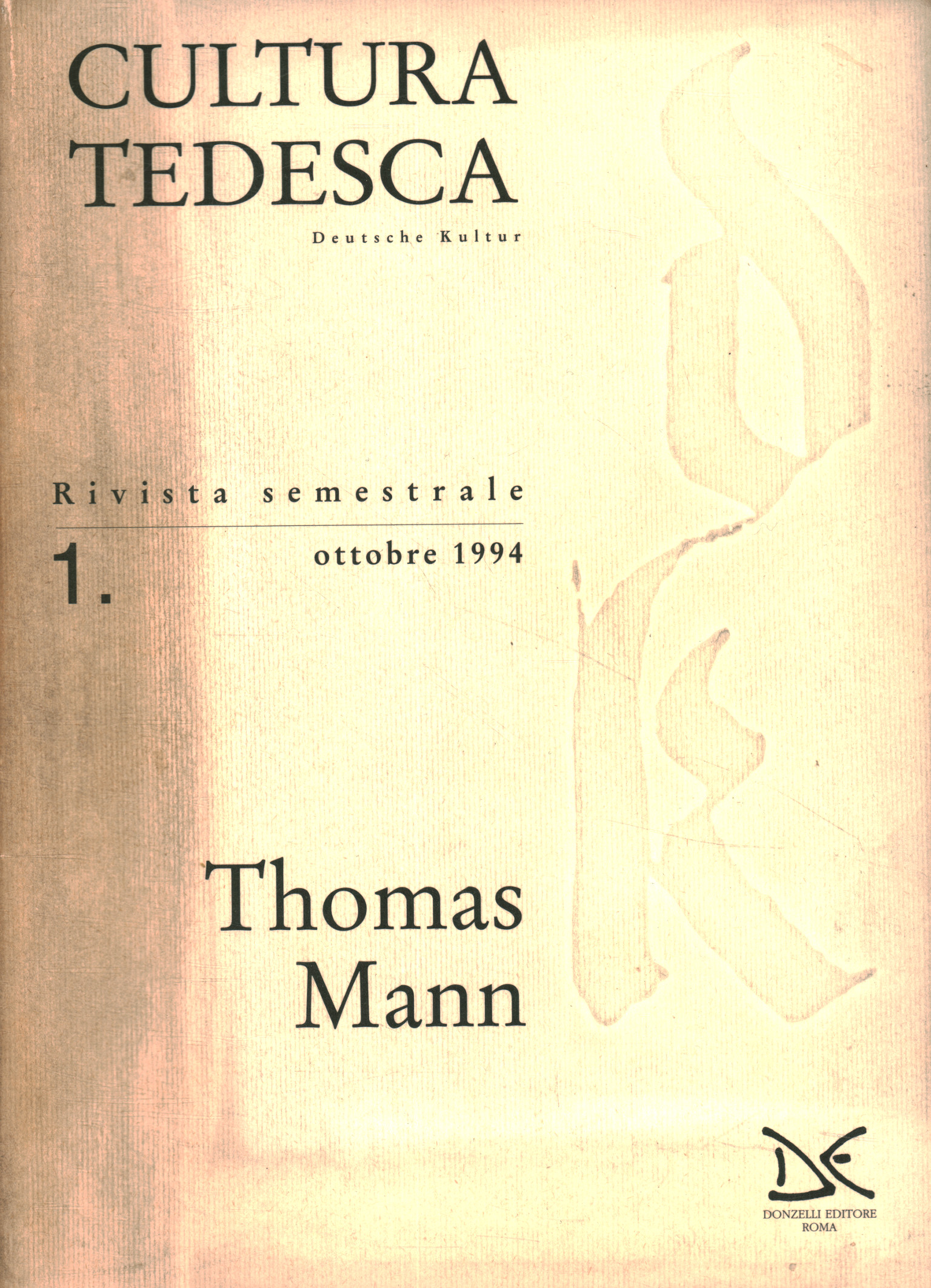 Culture allemande (1994-n.1) Thomas Mann