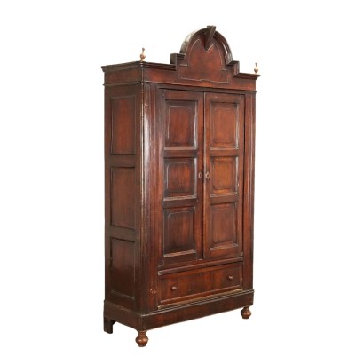 Antique Wardrobe Umbertino Walnut Italy Late XIX Century