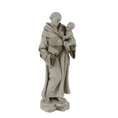 Sculpture St. Anthony from Padua Mid '800 Capodimonte Porcelain