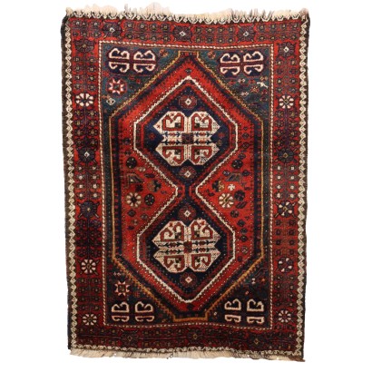Vintage Afshari Carpet Iran Wool Big Knot Handmade