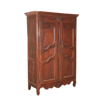 Small Wardrobe Neoclassical Style Early '900 Carved Wood