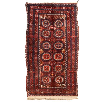 Vintage Beluchi Carpet Iran Wool Big Knot Handamde