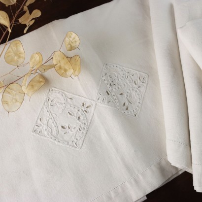 Drap Double Ancien '900 Toile Blanche