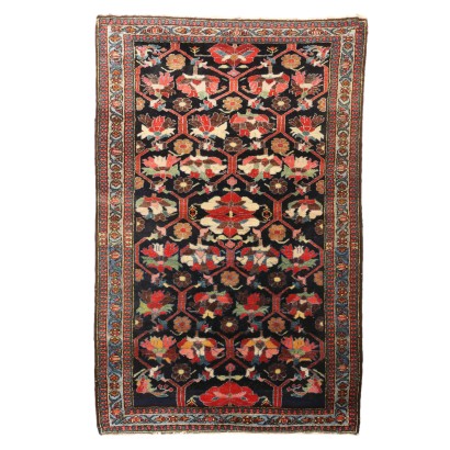 Tapis Vintage Asiatique Coton Laine Noeud Gros Fait à Main