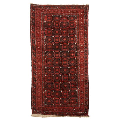 Tapis Vintage Asiatique Laine Noeud Fin Fait à la Main