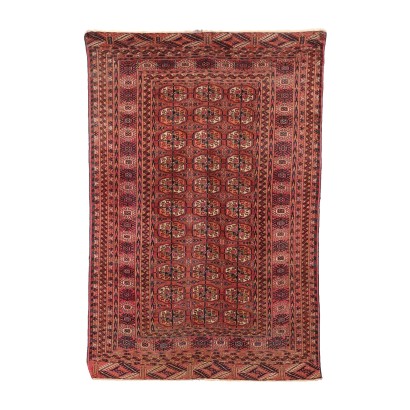 Tapis Bukhara Turkmenistan Laine Fait à la Main Antiquités Tapis