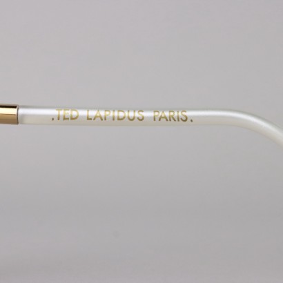 Ted Lapidus Brille Weiß Silber