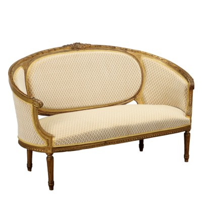 Sofa im Neoklassizistichem Stil A Corbeille Italien Anfang XX Jhd