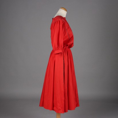 Abito Vintage Rosso in Cotone