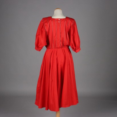 Abito Vintage Rosso in Cotone