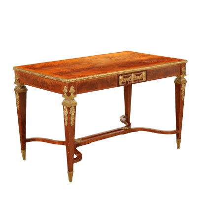 Antiker Schreibtisch Louis XVI Stil Mahagoni Furniert Frankreich '800