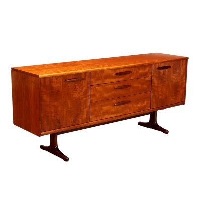 Buffet Anglais Plaqué en Teck Années 60 Modernisme Mobilier
