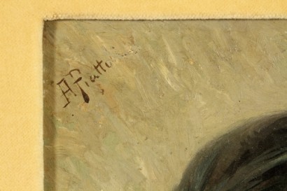 art, 900, 1900, art du XXe siècle, 20 ans, 30 ans, 1920-30, portrait, jeune arabe homme, huile sur carton