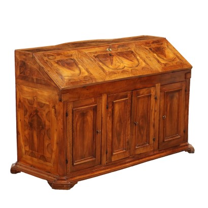 Large Writing Desk Walnut Pedule Italy XVIII Century