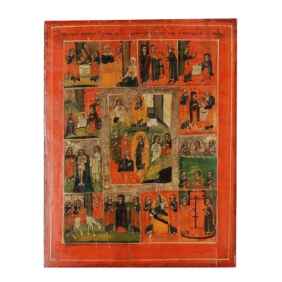 Russische Ikone Szene aus dem Evangelium Kunst Ikonen