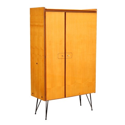 Vintage Schrank aus Esche und Metall Italien der 60er Jahre