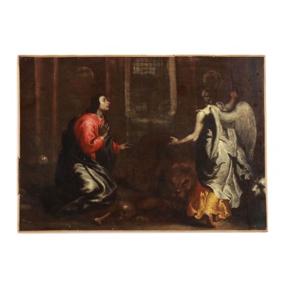 Peint avec Daniel dans la fosse aux lions