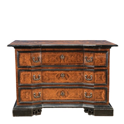 Ancient Chest of Drawers Emilia Romagna Poplar Walnut '700