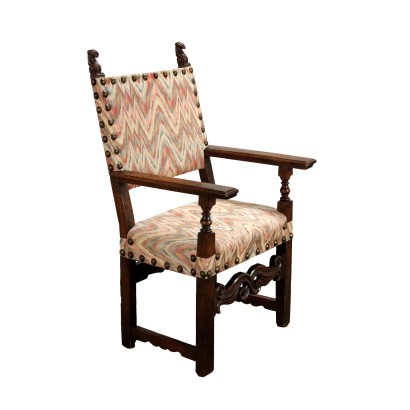 Chaise Haute Baroque Noyer Italie XVIIIe Siècle Chaises Fauteuils