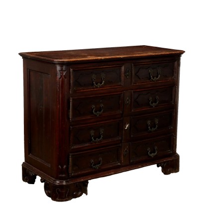 Buffet Baroque Ancien Noyer Italie XVIIIe Siècle