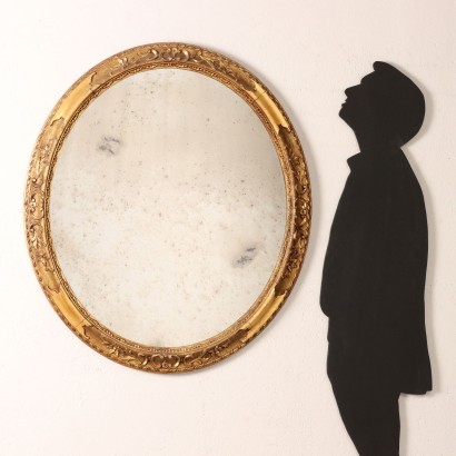 Miroir ovale de style baroque