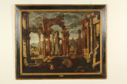 arte, arquitectura, pintura, ruinas romanas de Giovanni Ghisolfi, capricho arquitectónico, escuela romana, 600 pintura