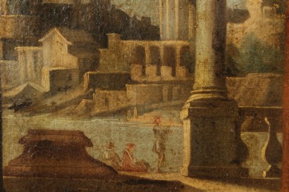 arte, arquitectura, pintura, ruinas romanas de Giovanni Ghisolfi, capricho arquitectónico, escuela romana, 600 pintura