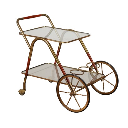 Vintage Service Trolley Beech Italy 1950s