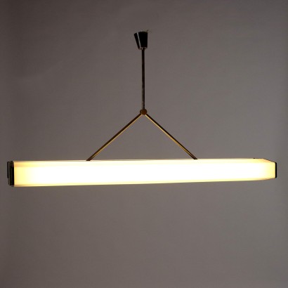 Plafonnier Vintage en Aluminium et Métal Italie des Années 60