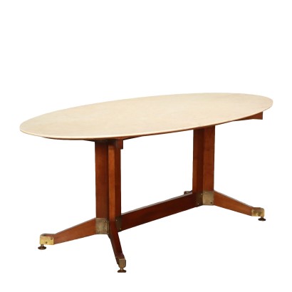 Vintage Tisch Buchenholz Italien der 1960er Jahre