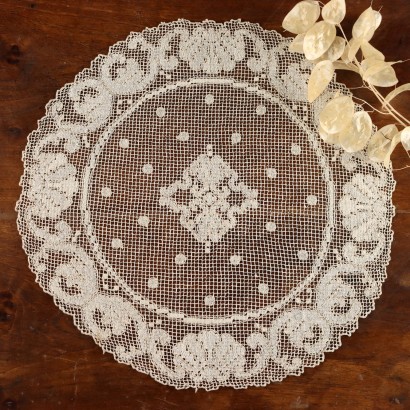 Ancient Doily Cotton Italy XX Century