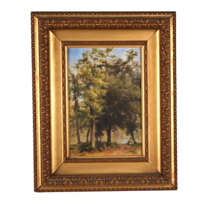 Cuadro de Paisaje con Figura
