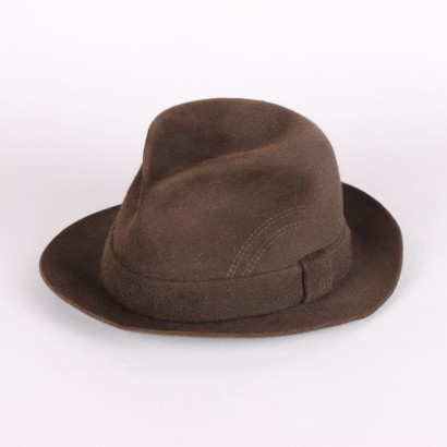 Brown Borsalino Fedora Hat Felt Italy