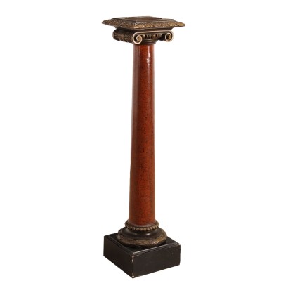 Colonne pour Vase Bois Laqué Italie XXe Siècle