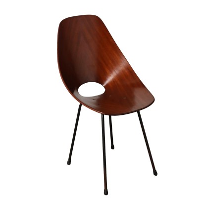 Vintage Medea Chair F.lli Tagliabue Wood Metal Italy 1950s-60s