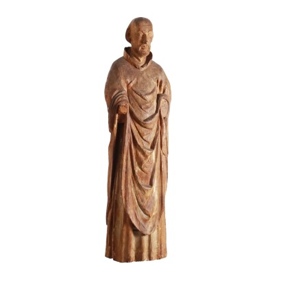 Ancient Wooden Sculpture of an Apostle XV Century