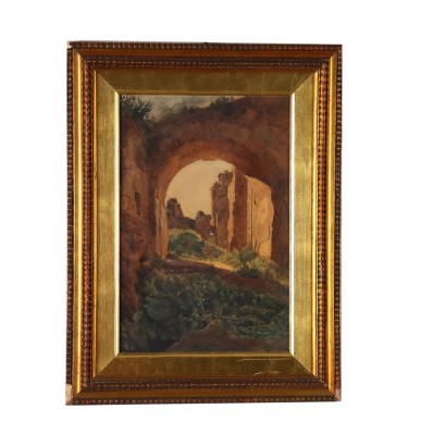 Aquarelle de Salomon Corrodi Italie XIXe Siècle