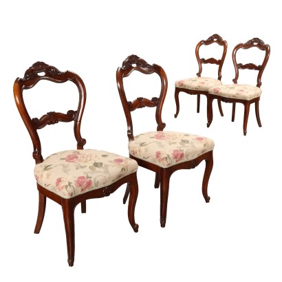 Groupe de Chaises en Style Louis Philippe XIXe Siècle