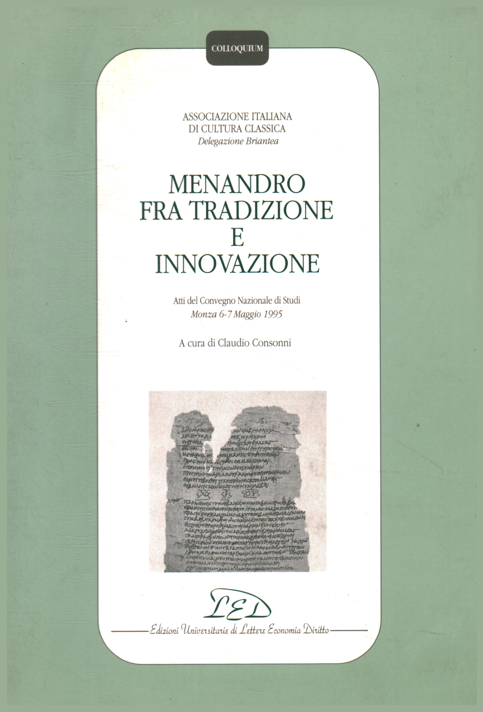 Menandro entre tradition et innovation