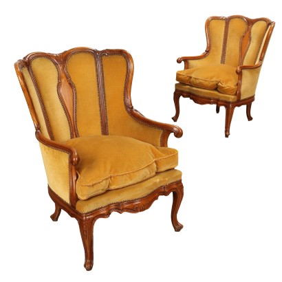 Pair of Bergère in Baroque Style