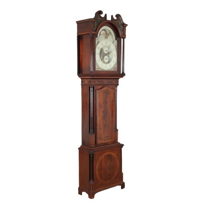 Ancient Clock George III Mahogany Maple England '700-'800