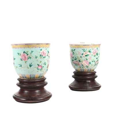 Paar Chinesische Vase Keramik Italien XX Jhd
