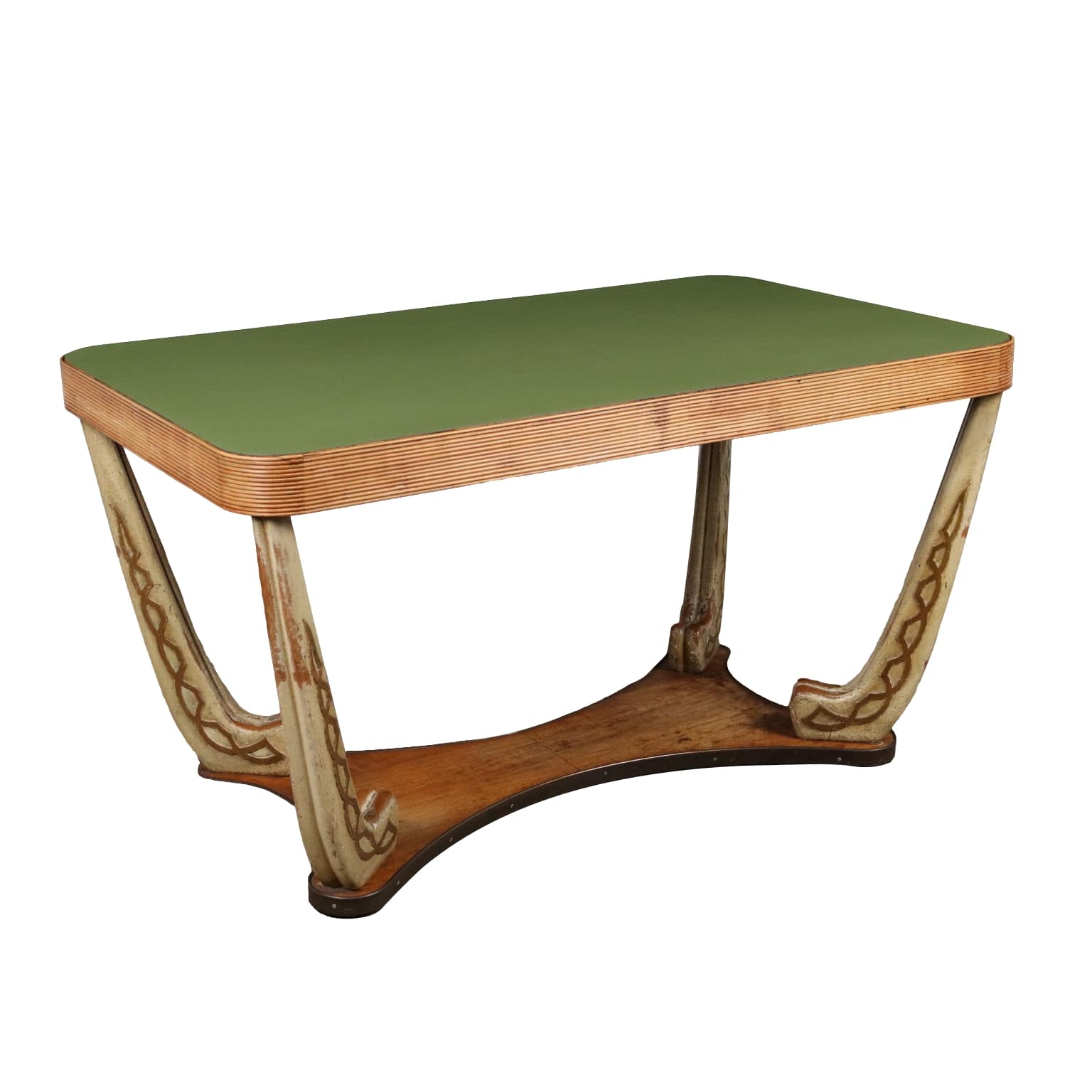 Tavolo pieghevole in legno con gambe in ferro in vendita su Pamono