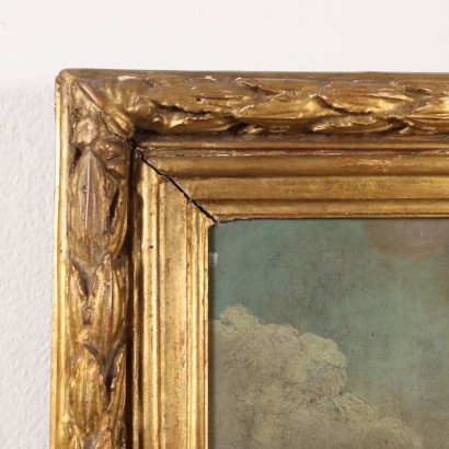 Peinture de paysage avec des troupeaux et des personnages