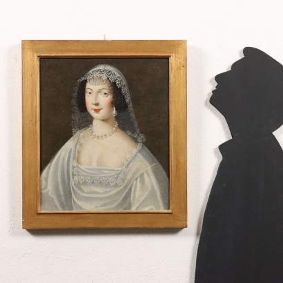 Retrato pintado de una joven novia