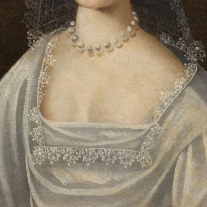 Retrato pintado de una joven novia